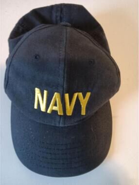 Navy Embroidered Baseball Cap with Adjustable Strap